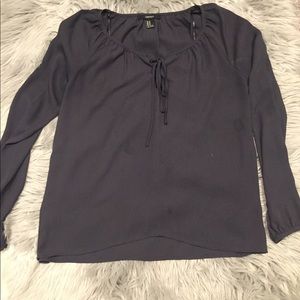 Forever 21 Sheer Gray Blouse